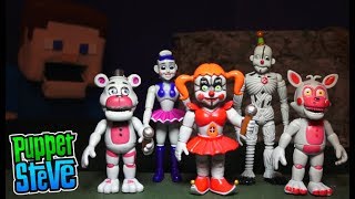 FNAF Five nights at Freddys Bootleg Sister Location Articulated Action Figures Toys Fake Knock off [upl. by Maeve]