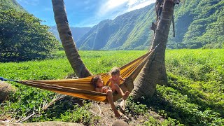 Hiking to Waimanu Valley with kids from Waipi’o Lookout Best Hike on Big Island Hawaii [upl. by Arita]