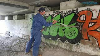 torbo dustless wet abrasive blasting  removing graffiti [upl. by Calvin]