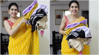 Festive Ethnic wear haul  Saree blouse kurta suit petticoat jewellery starting Rs 199 [upl. by Aynor]