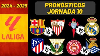 Pronósticos La Liga Jornada 10  Liga Española 20242025 [upl. by Stockton]