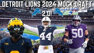 Detroit Lions 2024 Mock Draft Including Trades Highlights and More [upl. by Hgiellek475]