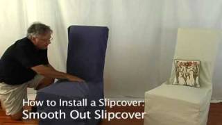 How to Install a Slipcover on a Dining Room Chair • stretchandcovercom [upl. by Trawets]