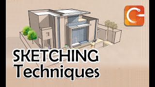 Sketching Techniques Concepts app Villa sketch [upl. by Asenaj398]