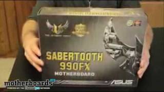 ASUS Sabertooth 990FX AMD Motherboard Unboxing amp HandsOn [upl. by Nalyak]