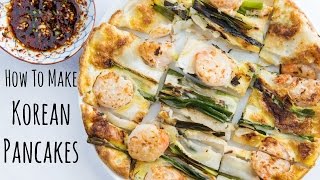 How To Make Korean Pancake Pajeon Recipe 韓国お好み焼きパジョンの作り方 （レシピ） [upl. by Odla]