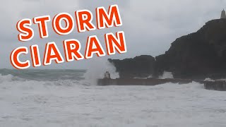 Storm Ciaran weather bomb batters Cornish Coast [upl. by Keller]