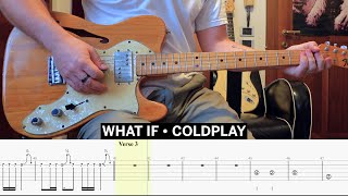 What If Coldplay Cover • Guitar Tab • Tutorial • Lesson [upl. by Revilo]