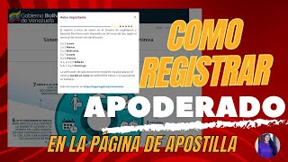 Como registrar un Apoderado en Apostilla 2023 apoderado apostilla venezuela 2023 [upl. by Boff616]