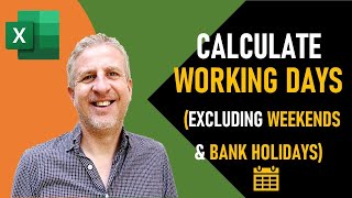 Calculate Working Days in Excel Excluding Weekends amp Holidays  inc 3 Day Weekend [upl. by Marleen128]