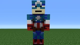 Minecraft 360 How To Make A Captain America Statue The Avengers [upl. by Dacie931]