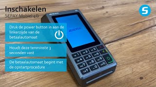 Betaalautomaat inschakelen  SEPAY Mobiel 4G [upl. by Dody]