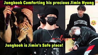 Jungkook is Jimins Safe place Jungkook Comforting his small and precious Jimin Hyung [upl. by Ydde286]