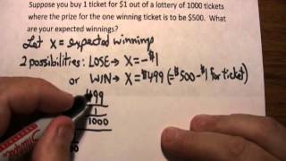 Expected Value A Simple Lottery Problem [upl. by Siuqramed]