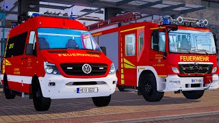 Emergency Call 112  German Firefighters Ambulance Responding 4K [upl. by Myriam]