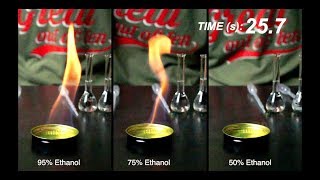 Ethanol vs Methanol Burn Rate vs Concentration [upl. by Mandal132]