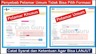 Penyebab amp SOLUSI Pelamar Umum Tidak Bisa Pilih Formasi PPPK Guru 2023  Cek Syarat Agar Bisa LANJUT [upl. by Marie-Jeanne]