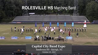 Rolesville HS Marching Band at Capital City Band Expo – 10232021 [upl. by Ahsiekram]