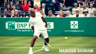 Tennis The Greatest Showman Mansour Bahrami  Funny Moments [upl. by Goodill]