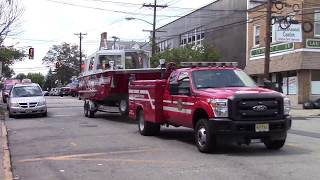 Kearny Fire Department Quick Attack amp Marine 3 returning to quarters 8115 [upl. by Helse519]