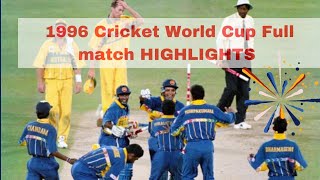 sri lanka vs australia 1996 world cup final full match highlights [upl. by Aerahs]