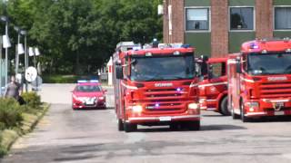 3 x fire vehicles taastrup brandvæsen falck [upl. by Aspa]