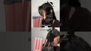 Deep waver VS 3 barrel curling iron beachwaveshair wavyhair hairtutorial hairtools shorts [upl. by Analla]