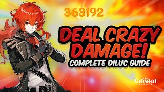 ADVANCED DILUC GUIDE Best DPS Build  Artifacts Weapons Teams amp Showcase  Genshin Impact [upl. by Eyt]