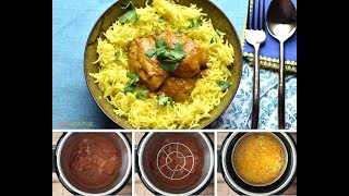 Easy Butter Chicken amp Saffron rice PotinPot meal in Instant Pot [upl. by Redmond]