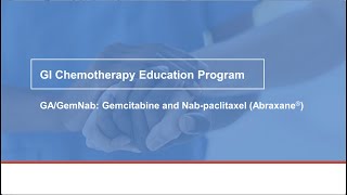 GI Chemotherapy Education – GAGemNab Gemcitabine and Nabpaclitaxel Abraxane® [upl. by Ylsel719]