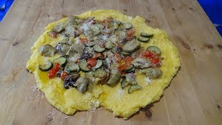 Vegetarian corn polenta easy italian recipe 🍀 VEGETARIANFAMILYDIARY🍀 [upl. by Millford]