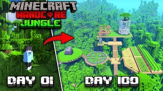 I Survived 100 Days in Jungle Only World in Minecraft Hardcore Hindi [upl. by Etnahc]