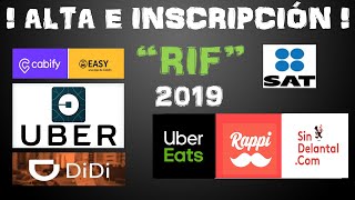 Alta UBER SAT  Uber Didi Uber Eats Rappi Sin Delantal  RIF Por Internet [upl. by Celia]