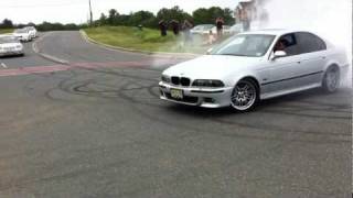 BMW E39 M5 Straight Pipes Burnouts and Donuts [upl. by Kohl]