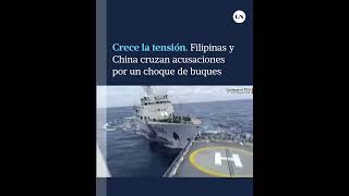 Filipinas y China cruzan acusaciones por un choque de buques en el Mar de China Meridional [upl. by Katonah]