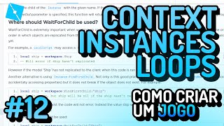 INSTANCES CONTEXT ACTION amp LOOPS  TESTES DE VELOCIDADE  ROBLOX STUDIO DO BÁSICO AO AVANÇADO 12 [upl. by Cain716]