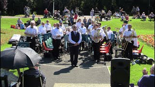 Thornton Cleveleys Band playing in Happy Mount Park Morecambe 31 7 22 [upl. by Nikal]