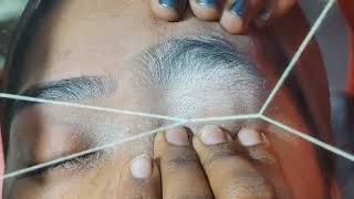 threading  eyebrows threading [upl. by Tingey]