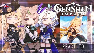 Fontaine React to the Traveler  Aether  Lumine   Gacha Club  Genshin Impact [upl. by Jerrol]