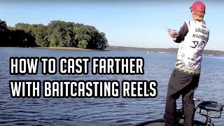 How to Cast Farther with Baitcasters in Bass Fishing [upl. by Nemsaj11]