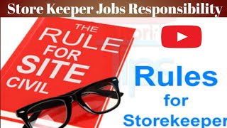 Store Keeper Jobs ResponsibilitiesConstruction Store Keeper job ResponsibilitiesWhat is MRO [upl. by Idaf]