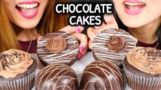 ASMR CHOCOLATE CAKES AND BROWNIES 초콜릿 케이크 리얼사운드 먹방 ケーキ केक  KimampLiz ASMR [upl. by Aicenad766]