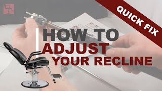 How to Adjust Salon amp Barber Chair Recline  Short  Keller International [upl. by Oiramat]