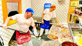 BUSY pizzeria 😮 A great Italian pizza that makes a lot of pizza pizza [upl. by Yajeet]