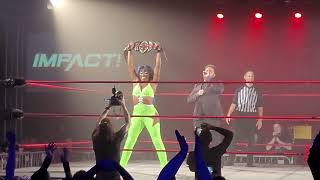 Gisele Shaw vs Trinity Entrances from TNA IMPACT Coventry 2023 [upl. by Echo]