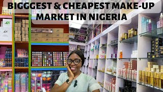 MARKET VLOG THE BIGGEST AND CHEAPEST MAKEUP PRODUCTS MARKET IN NIGERIA  BEAUTY PRODUCT COSMETICS [upl. by Nihi519]