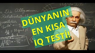 Dünyanın en kısa IQ testi Sadece 3 soru [upl. by Talbott402]