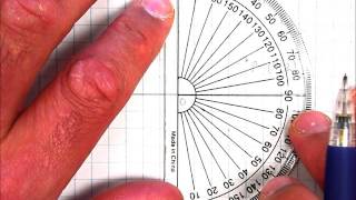 Using a Protractor to Rotate a Point on the Cartesian Plane [upl. by Efal]