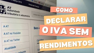 como preencher declaração periódica do iva sem rendimentos ou inexistência de operações [upl. by Ekoorb]