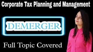 demerger  corporate tax planning and management mcom sem 4 mdu gurugram university kuk  demerger [upl. by Ahsirahc]